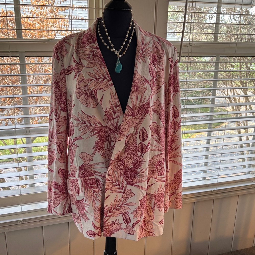 Rafaella Pink tropical Blazer